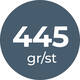 445 gr/st